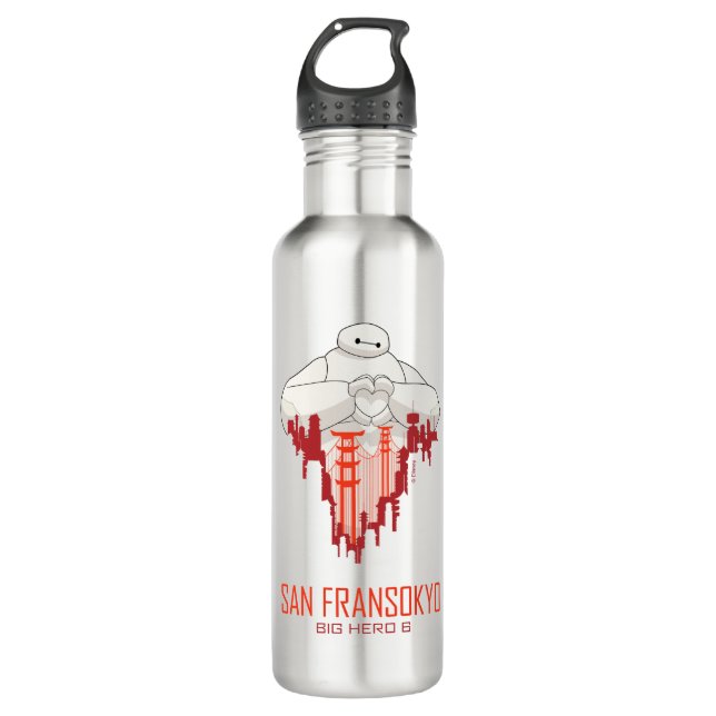 Baymax | San Fransokyo - Big Hero 6 Stainless Steel Water Bottle (Front)