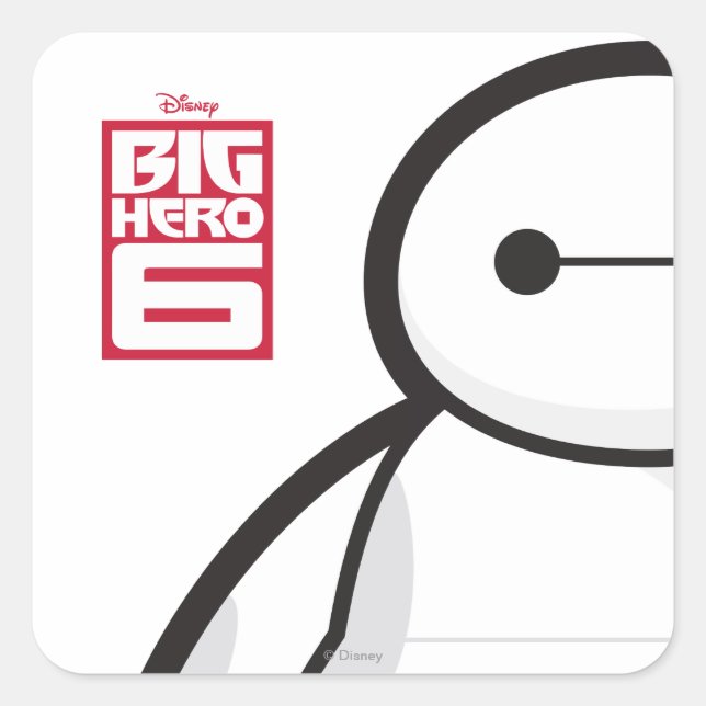 Baymax Standing Square Sticker (Front)
