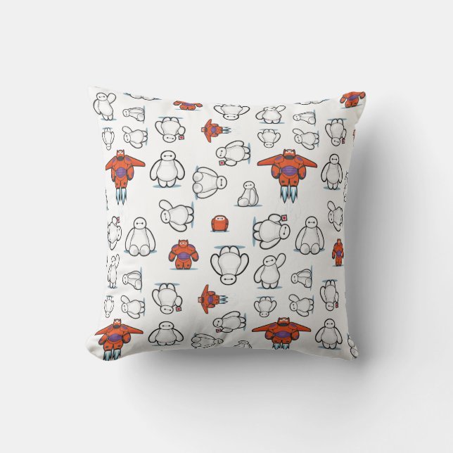 Baymax Suit Pattern Throw Pillow (Front)
