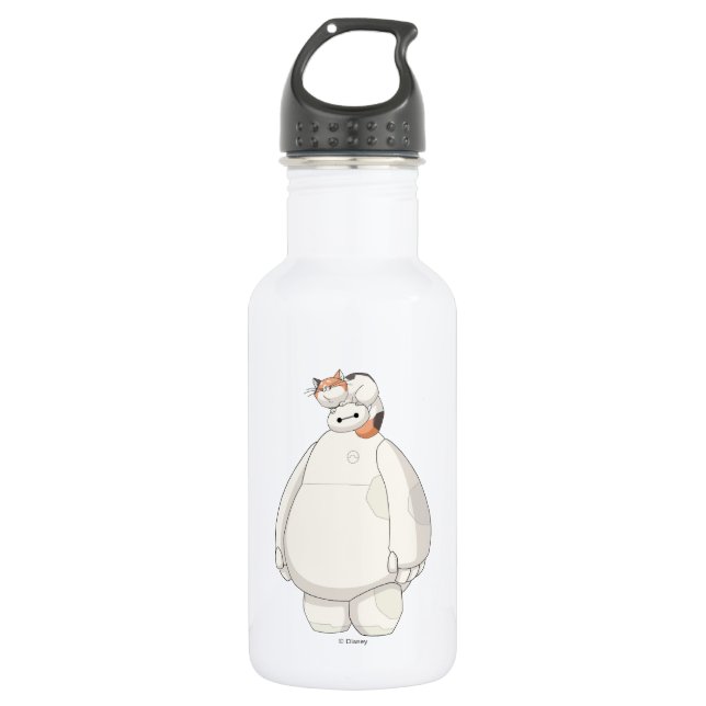 Baymax with Mochi on his Head Stainless Steel Water Bottle (Front)