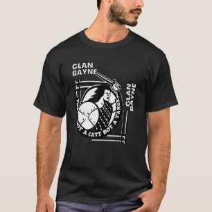 Bayne Clan Gaelic Motto Swordsman T-Shirt
