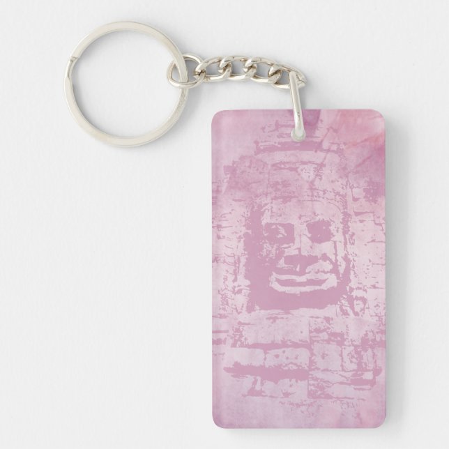 Bayon Face Pink Keychain (Front)