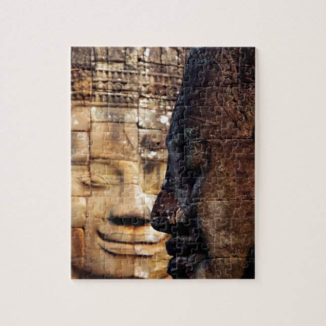 Bayon faces Angkor Kingdom Cambodia Jigsaw Puzzle (Vertical)