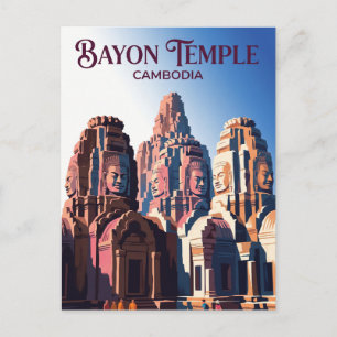 Bayon Temple Cambodia Postcard
