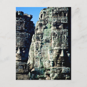 Bayon Temple in Angkor Cambodia two faces Postcard