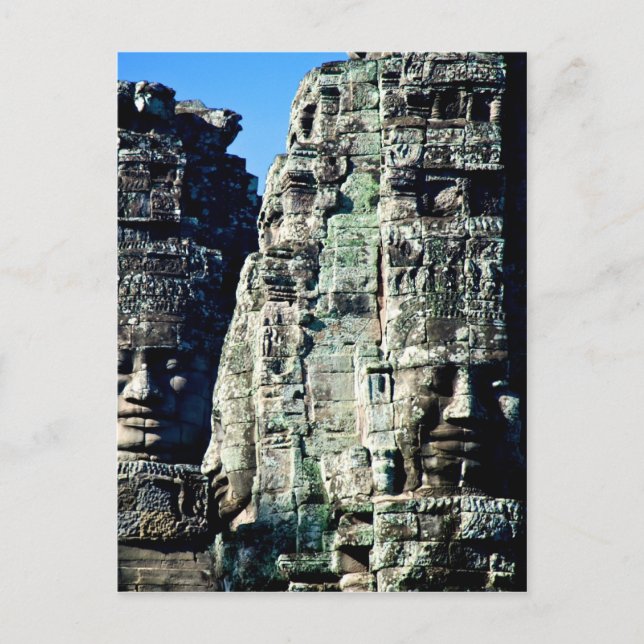Bayon Temple in Angkor Cambodia two faces Postcard (Front)