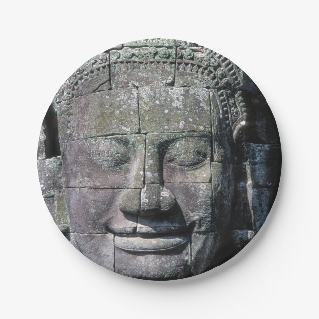 Bayon Temple in Angkor Wat - Cambodia Paper Plates (Front)