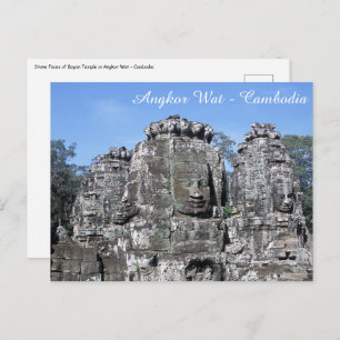 Bayon Temple in Angkor Wat - Cambodia Postcard