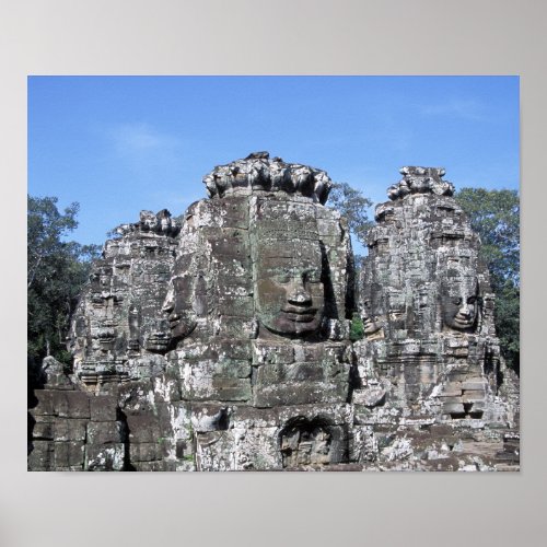 Bayon Temple in Angkor Wat _ Cambodia Poster