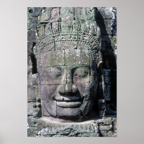 Bayon Temple in Angkor Wat _ Cambodia Poster