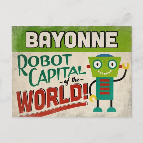 Bayonne New Jersey Robot Capital _ Funny Vintage Postcard