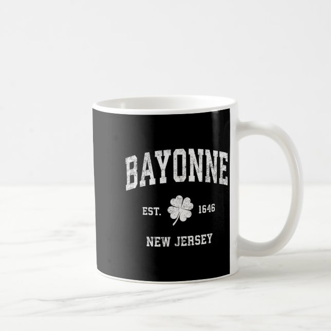 Bayonne New Jersey Vintage Shamrock Srts  Coffee Mug (Right)