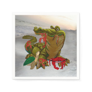 Bayou alligator Cajun napkins from my art