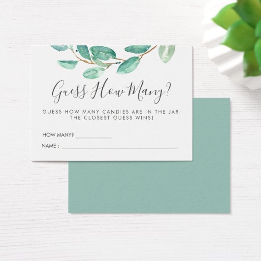 Bayou Botanicals Baby Shower | Guessing Game (Desk)