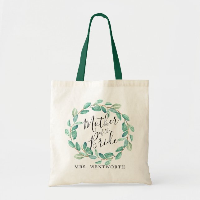 Bayou Botanicals Greenery | Mother of the Bride Tote Bag (Front)