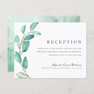Bayou Botanicals   Wedding Reception Invitation
