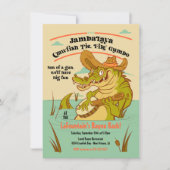 Bayou Cajun Alligator Party Invitation (Front)
