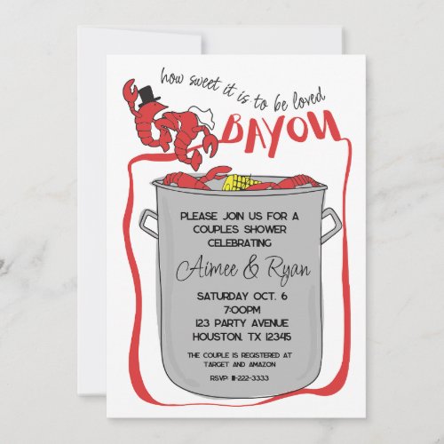 Bayou Crawfish Boil Invitation