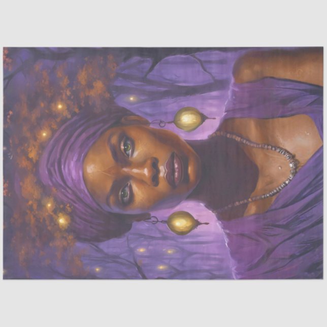 Bayou Forest Witch – Gothic Decoupage Voodoo Tissue Paper (Front)