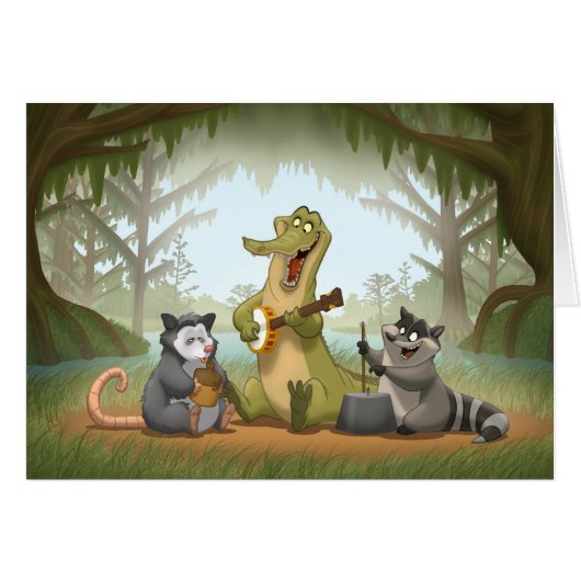 Bayou Jug Band Card (Blank Inside) (Front Horizontal)