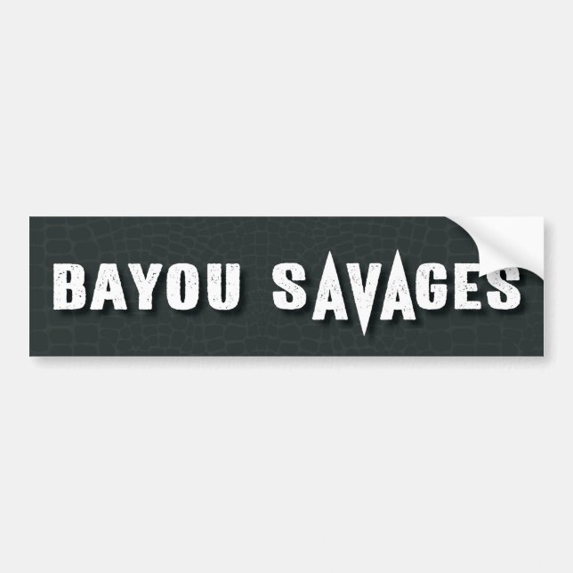 Bayou Savages bumper sticker (Front)