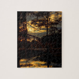 Bayou Sunset Reflection Jigsaw Puzzle
