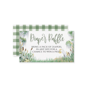 Bayou Swamp Baby Shower Diaper Raffle Card