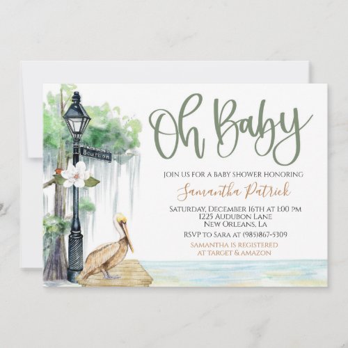 Bayou Swamp Baby Shower Invitation