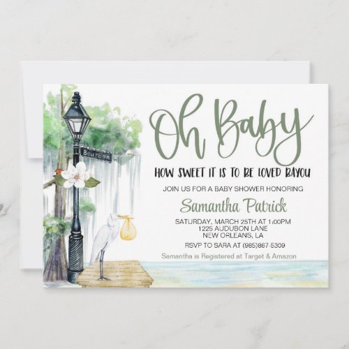 Bayou Swamp Baby Shower Invitation