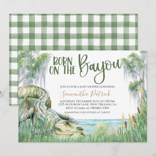 Bayou Swamp Baby Shower Invitation (Front/Back)