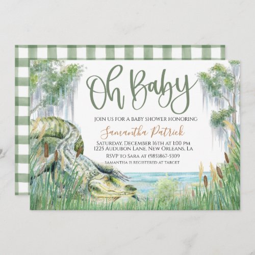 Bayou Swamp Baby Shower Invitation