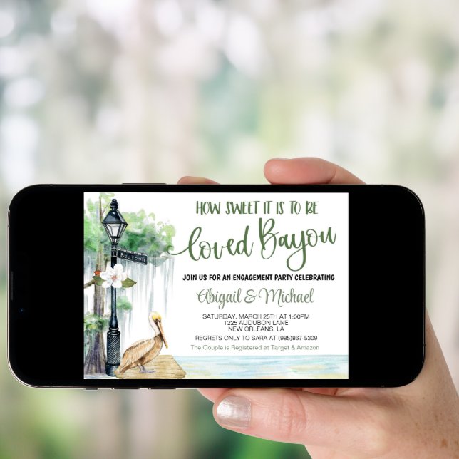 Bayou Swamp Engagement Party Invitation (Front Digital)
