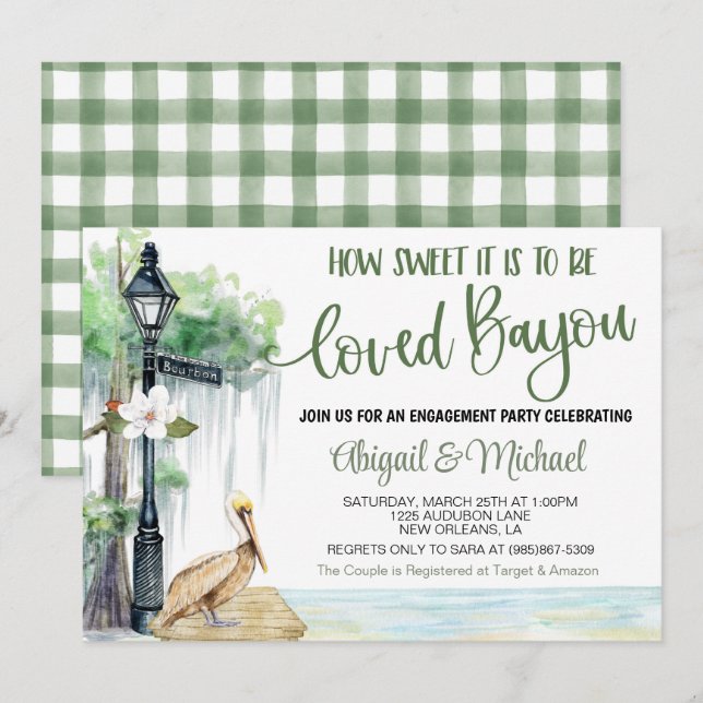 Bayou Swamp Engagement Party Invitation (Front/Back)