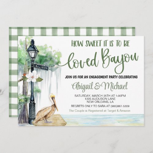 Bayou Swamp Engagement Party Invitation