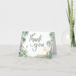 Bayou Swamp Southern Baby Shower Letterpress Thank You Card
