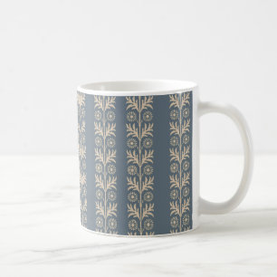 Bayoux Blue Arts and Crafts Floral Stripe Coffee Mug