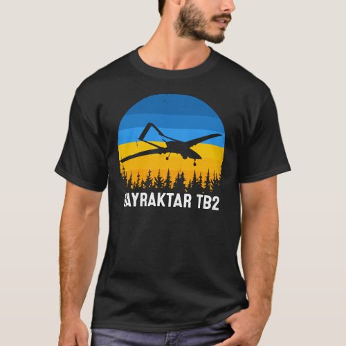 Bayraktar TB2 Turkish Drone Support Ukraine Vintag T_Shirt