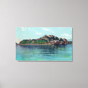 Bayview of Alcatraz Island and Prison Canvas Print