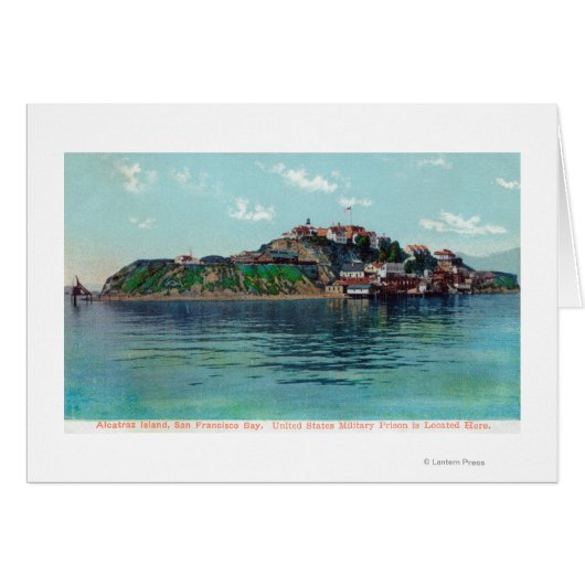 Bayview of Alcatraz Island and Prison Cards (Front Horizontal)
