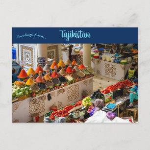 Bazaar in Tajikistan Postcard