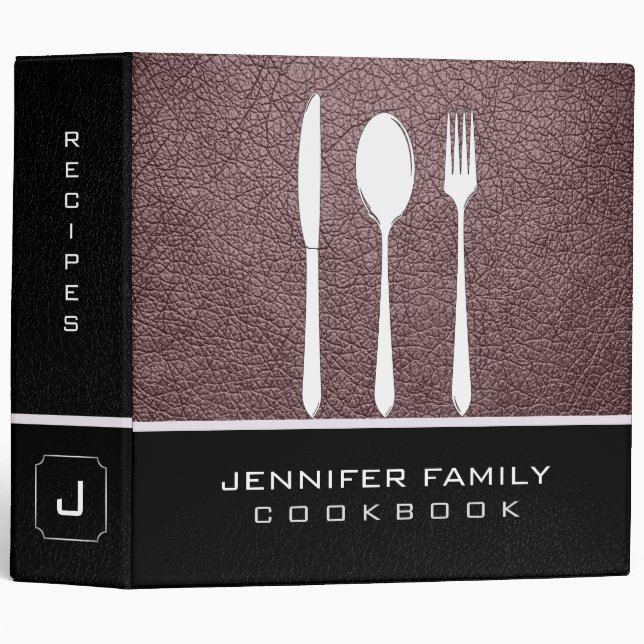 Bazaar Leather Family Cooking Binder (Front/Spine)