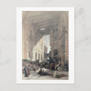 Bazaar of the Silk Merchants, Cairo, from "Egypt a Postcard