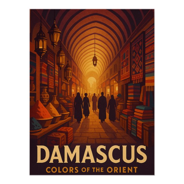 Bazaar & Spices – Colors of Damascus Poster (Front)