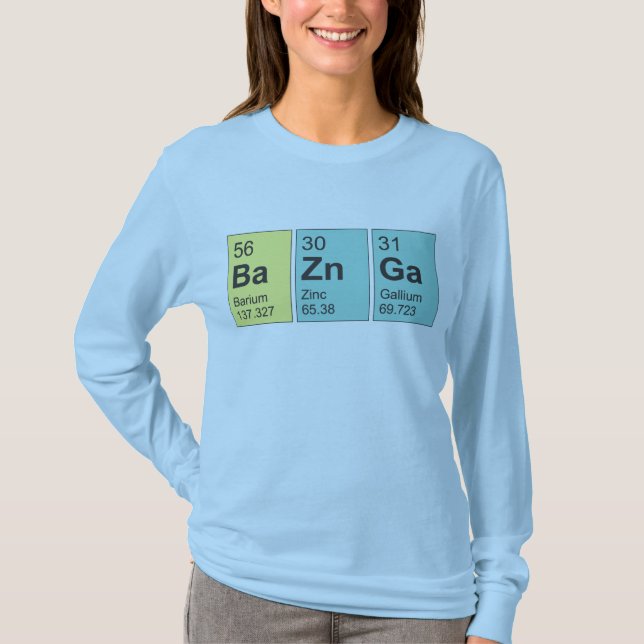 BaZnGa, Scientific Element Ladies fit LS T-shirt. T-Shirt (Front)