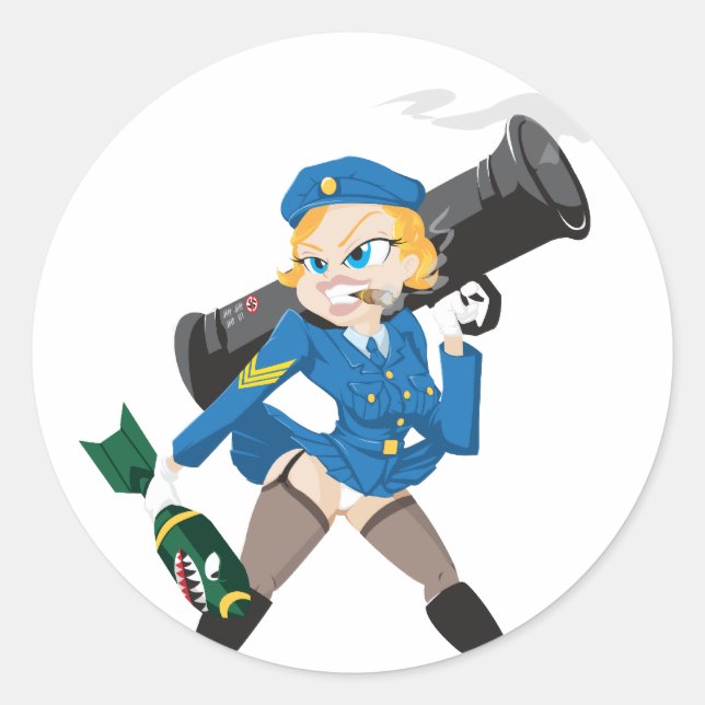 Bazooka Girl Sticker (Front)
