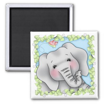 Bazooples Elsie The Elephant Magnet by BaZooples at Zazzle