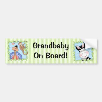 Bazooples "grandbaby On Board!" Bumper Sticker by BaZooples at Zazzle