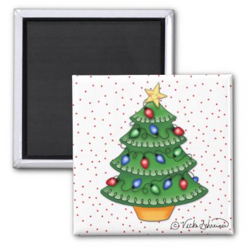 Bazooples Holiday Tree Magnet by BaZooples at Zazzle