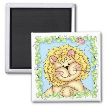 Bazooples Lester The Lion Magnet by BaZooples at Zazzle
