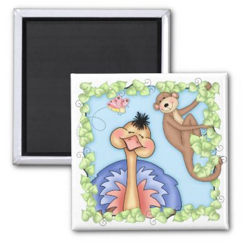 Bazooples Ollie The Ostrich Magnet by BaZooples at Zazzle